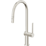California Faucets La Spezia 1.8 GPM Single Hole Pull Down Kitchen Faucet Polished Nickel