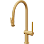 California Faucets La Spezia 1.8 GPM Single Hole Pull Down Kitchen Faucet Lifetime Satin Gold