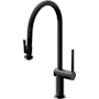 California Faucets La Spezia 1.8 GPM Single Hole Pull Down Kitchen Faucet Matte Black