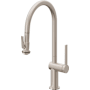 California Faucets La Spezia 1.8 GPM Single Hole Pull Down Kitchen Faucet Satin Nickel
