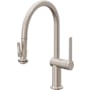 California Faucets La Spezia 1.8 GPM Single Hole Pull Down Kitchen Faucet Satin Nickel