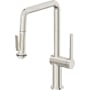 California Faucets La Spezia 1.8 GPM Single Hole Pull Down Kitchen Faucet Polished Nickel
