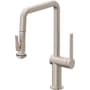 California Faucets La Spezia 1.8 GPM Single Hole Pull Down Kitchen Faucet Satin Nickel