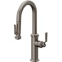 California Faucets Descanso Works 1.8 GPM Single Hole Pre-Rinse Pull Down Kitchen Faucet - Includes Escutcheon Graphite
