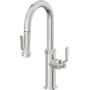 California Faucets Descanso Works 1.8 GPM Single Hole Pre-Rinse Pull Down Kitchen Faucet - Includes Escutcheon Polished Chrome