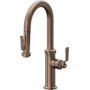 California Faucets Descanso Works 1.8 GPM Single Hole Pre-Rinse Pull Down Kitchen Faucet - Includes Escutcheon Satin Bronze