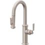 California Faucets Descanso Works 1.8 GPM Single Hole Pre-Rinse Pull Down Kitchen Faucet - Includes Escutcheon Satin Nickel