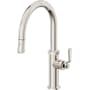 California Faucets Descanso Works 1.8 GPM Single Hole Pre-Rinse Pull Down Kitchen Faucet - Includes Escutcheon Polished Nickel
