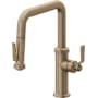 California Faucets Descanso Works 1.8 GPM Single Hole Pre-Rinse Pull Down Kitchen Faucet - Includes Escutcheon Antique Brass Flat