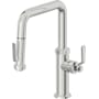California Faucets Descanso Works 1.8 GPM Single Hole Pre-Rinse Pull Down Kitchen Faucet - Includes Escutcheon Polished Chrome