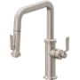 California Faucets Descanso Works 1.8 GPM Single Hole Pre-Rinse Pull Down Kitchen Faucet - Includes Escutcheon Satin Nickel