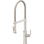 California Faucets Descanso Works 1.8 GPM Single Hole Pre-Rinse Pull Down Kitchen Faucet - Includes Escutcheon Polished Nickel