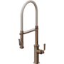 California Faucets Descanso Works 1.8 GPM Single Hole Pre-Rinse Pull Down Kitchen Faucet - Includes Escutcheon Satin Bronze