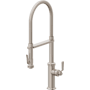 California Faucets Descanso Works 1.8 GPM Single Hole Pre-Rinse Pull Down Kitchen Faucet - Includes Escutcheon Satin Nickel