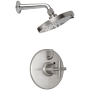 California Faucets Tiburon Shower Only Trim Package with 2.5 GPM Multi Function Shower Head Satin Nickel