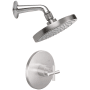 California Faucets Tiburon Shower Only Trim Package with 1.8 GPM Single Function Shower Head Satin Nickel