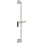 California Faucets San Elijo Wall Mounted Slide Bar with Teak Lever Handle Satin Nickel