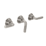California Faucets Descanso Valve Trim Only with Triple Knurled Lever Handles and Volume Control - Less Rough In Satin Nickel