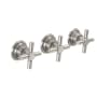California Faucets Descanso Valve Trim Only with Triple Cross Handle - Less Rough In Satin Nickel