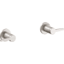 California Faucets D Street Traditional Valve Trim Only with Dual Lever Handles - Less Rough In Satin Nickel