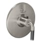 California Faucets Descanso Thermostatic Valve Trim Only with Single Carbon Fiber Lever Handle and Integrated Volume Control - Less Rough In Satin Nickel