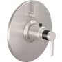 California Faucets D Street Thermostatic Valve Trim Only with Dual Lever Handles and Volume Control - Less Rough In Satin Nickel