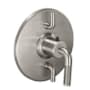 California Faucets Descanso Thermostatic Valve Trim Only with Single Knurled Lever Handle and Double Integrated Volume Controls - Less Rough In Polished Nickel