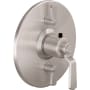 California Faucets Descanso Works Thermostatic Valve Trim Only with Triple Lever Handles and Volume Control - Less Rough In Satin Nickel