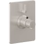 California Faucets Jalama Thermostatic Valve Trim Only with Single Knob Handle and Volume Control - Less Rough In Satin Nickel