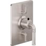 California Faucets Trousdale Thermostatic Valve Trim Only with Triple Lever Handles and Volume Control - Less Rough In Satin Nickel