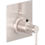 California Faucets D Street Thermostatic Valve Trim Only with Dual Lever Handles and Volume Control - Less Rough In Satin Nickel