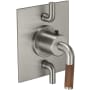 California Faucets Thermostatic Valve Trim Only with Triple Lever Handles - Less Rough In Satin Nickel