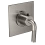 California Faucets Descanso Thermostatic Valve Trim Only with Single Knurled Lever Handle - Less Rough In Satin Nickel
