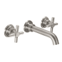 California Faucets Descanso 1.2 GPM Wall Mounted Widespread Vessel Faucet with Cross Handles Satin Nickel