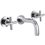 California Faucets Tiburon 1.2 GPM Wall Mounted Bathroom Faucet with Double Handles Polished Chrome