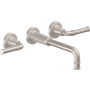 California Faucets Trousdale 1.2 GPM Wall Mounted Vessel Widespread Bathroom Faucet Satin Nickel