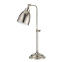 Cal Lighting Pharmacy 1 Light Pedestal Base Desk Lamp Brushed Steel