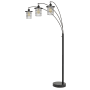 Cal Lighting Silverton 3 Light 89" Tall Arc Floor Lamp Dark Bronze