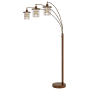 Cal Lighting Silverton 3 Light 89" Tall Arc Floor Lamp Rust