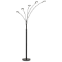 Cal Lighting Cremona 5 Light 79" Tall LED Floor Lamp Dark Bronze