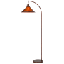 Cal Lighting Downbridge 65" Tall Arc Floor Lamp Rust