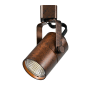Cal Lighting Single Light 10 Watt LED Track Head with Clear Glass Disk Shade Rust
