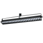 Cal Lighting Single Light 60 Watt LED Track Head with Clear Glass Rectangular Shade Black