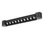Cal Lighting 10 Light 14" Wide Integrated LED Flush Mount Linear Ceiling Fixture Black