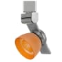 Cal Lighting H-Track 6" Tall 3000K LED Track Head Brushed Steel / Frosted Amber