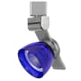 Cal Lighting H-Track 6" Tall 3000K LED Track Head Brushed Steel / Clear Blue