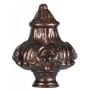Cal Lighting 2.5" Traditional / Classic Cast Metal Short Ornate Knob Finial Old Copper