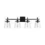 Capital Lighting 4 Light 10-1/2" Tall Bathroom Vanity Light Matte Black