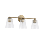 Capital Lighting Baker 3 Light 23" Wide Bathroom Vanity Light Aged Brass