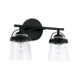 Capital Lighting Madison 2 Light 14" Wide Bathroom Vanity Light Matte Black